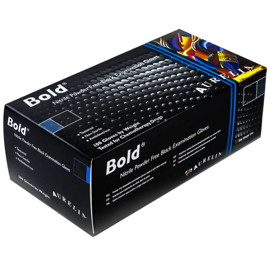 Aurelia Bold Black Powder free Nitrile gloves